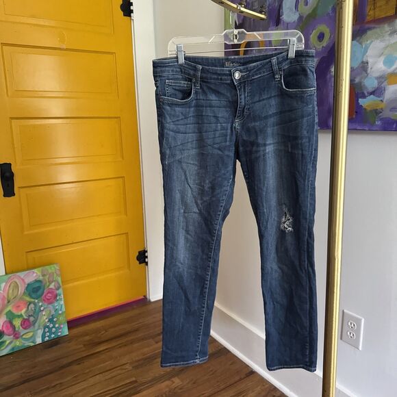 Kut From The Kloth Women’s Skinny  Distressed Medium Wash Jeans 12 P - Picture 2 of 12